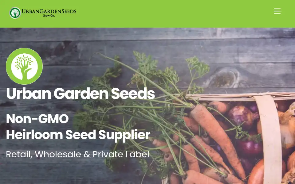 Screenshot of urbangardenseeds.com