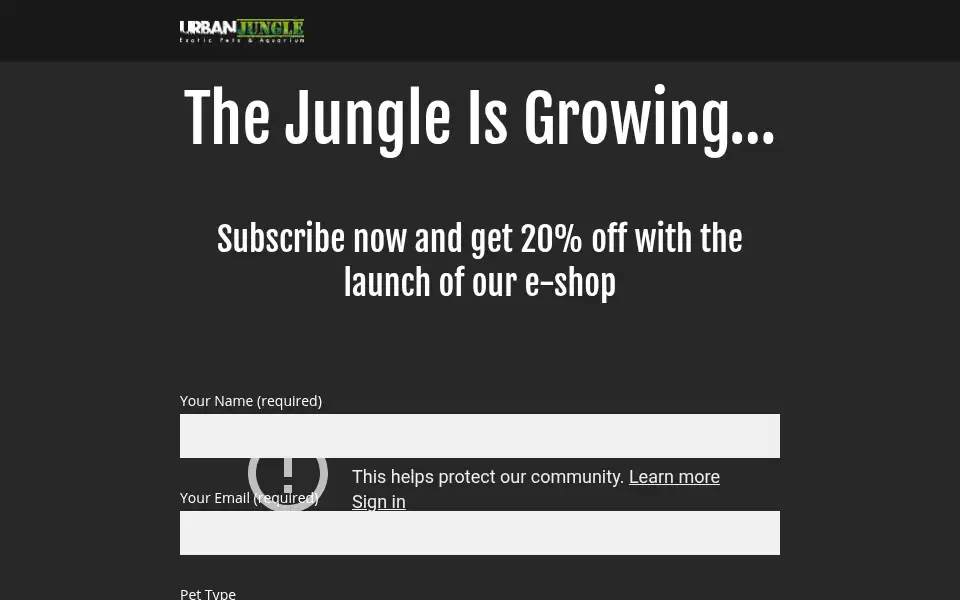Screenshot of urbanjungle.co.uk