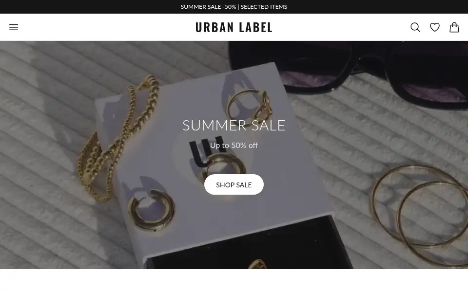 Screenshot of urbanlabeljewelry.com