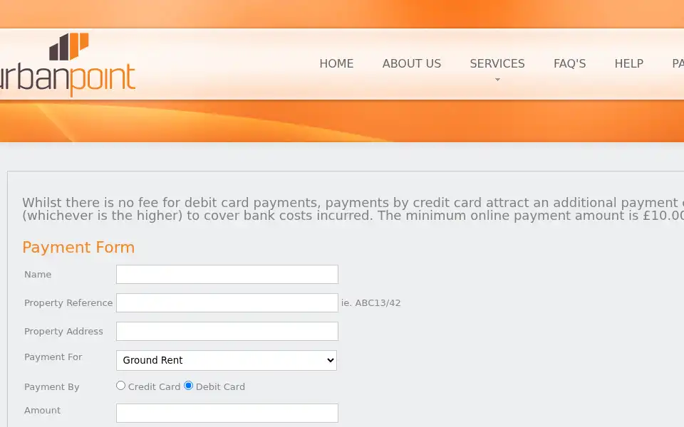 Screenshot of urbanpoint.co.uk