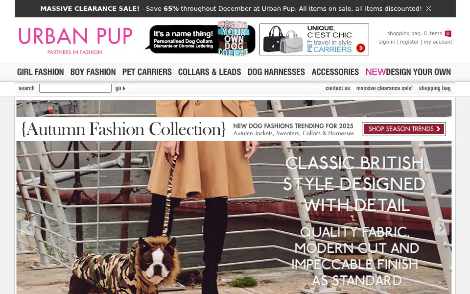 Screenshot of urbanpup.com