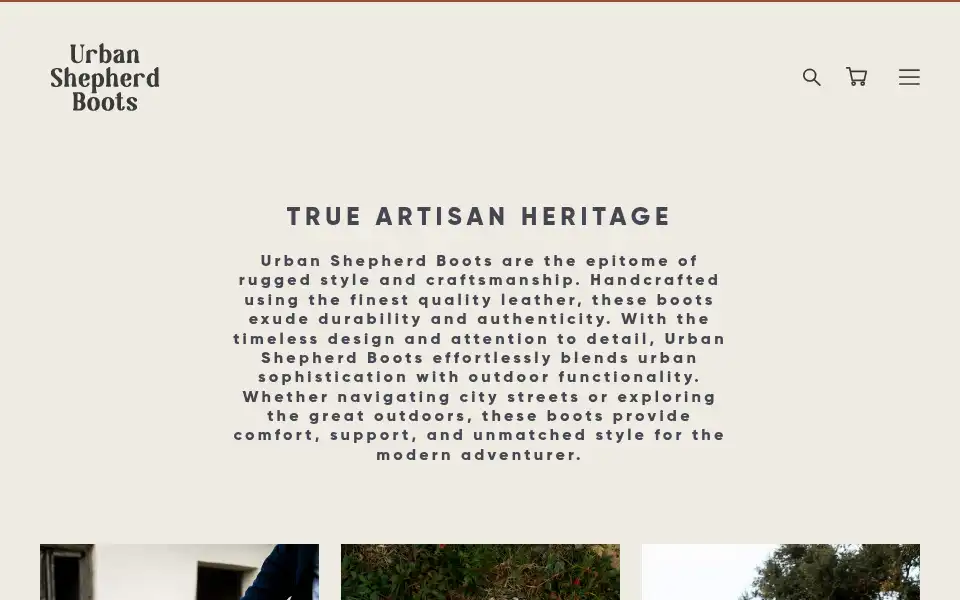 Screenshot of urbanshepherdboots.com