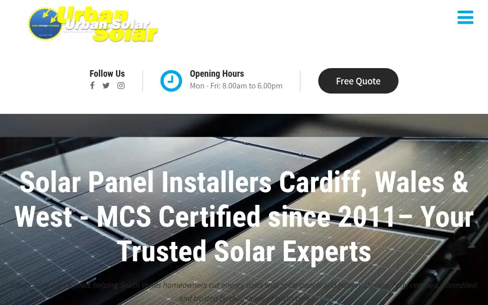 Screenshot of urbansolar.org.uk