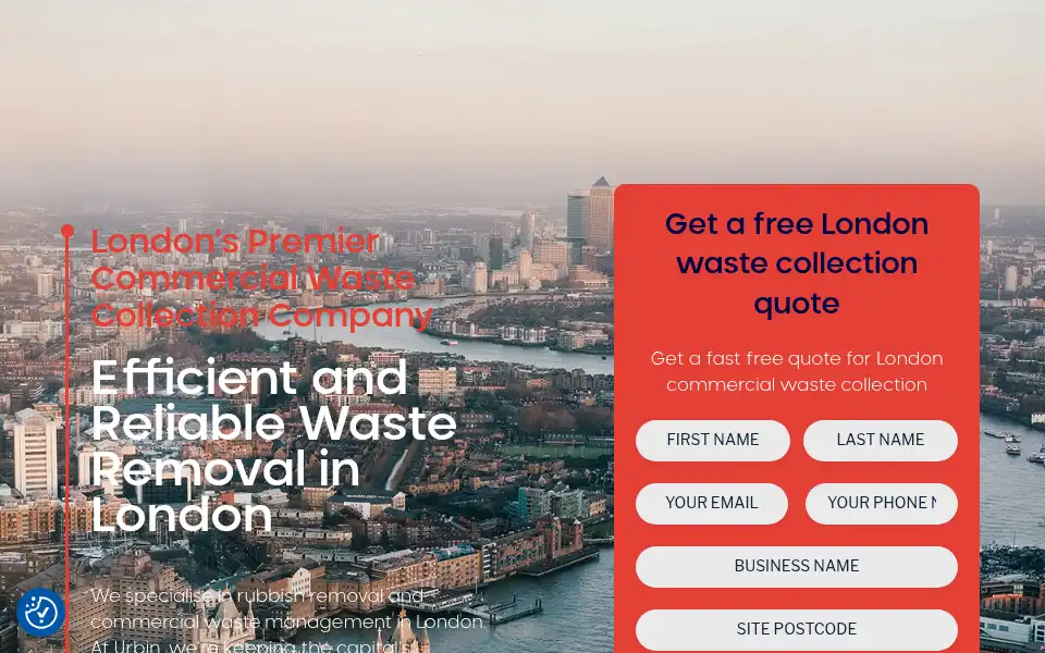 Screenshot of urbin.co.uk