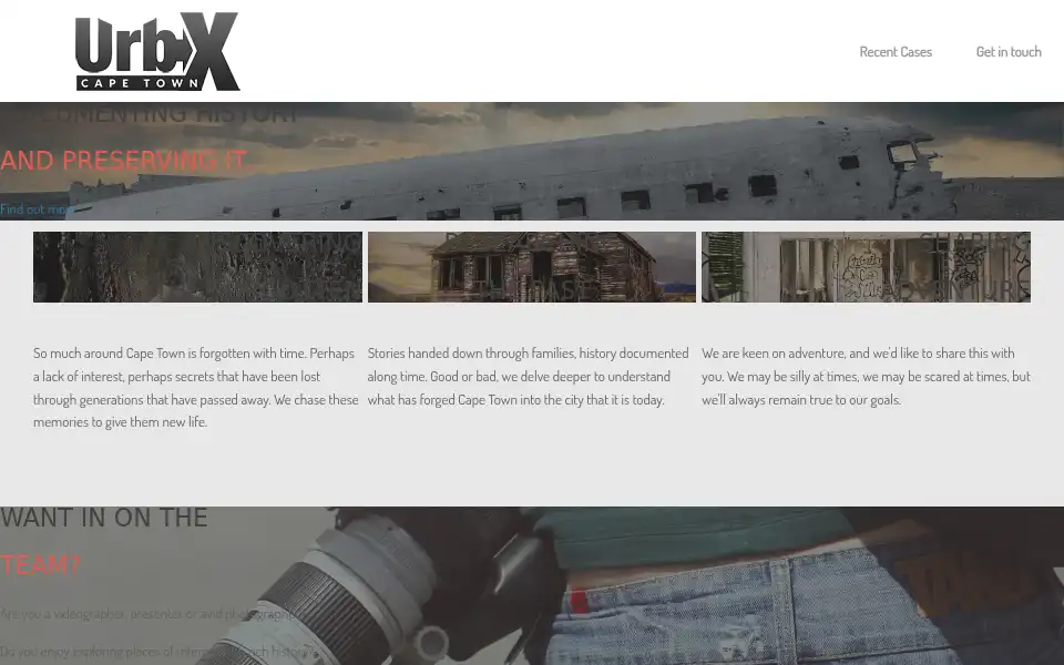 Screenshot of urbx.co.za