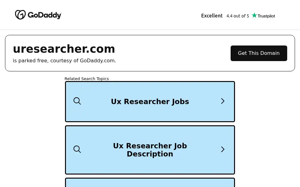 Screenshot of uresearcher.com