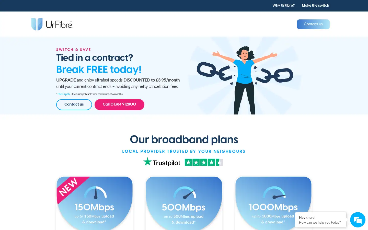 Screenshot of urfibre.co.uk