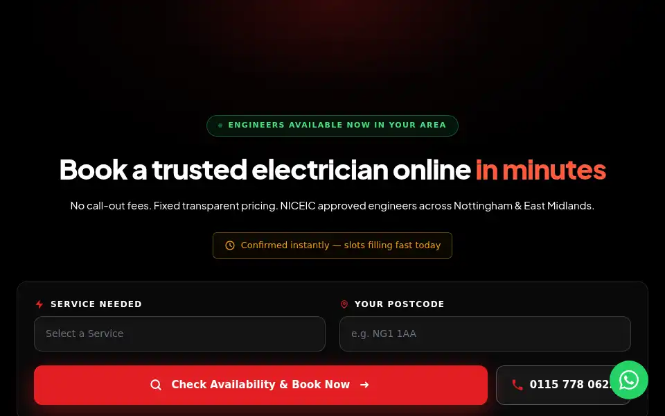 Screenshot of urgentelectrical.services