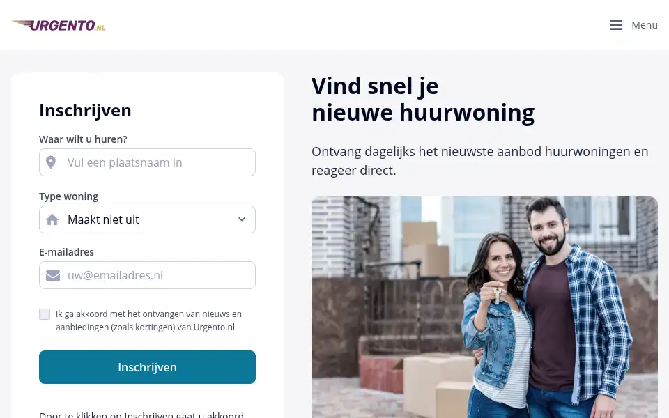 Screenshot of urgento.nl