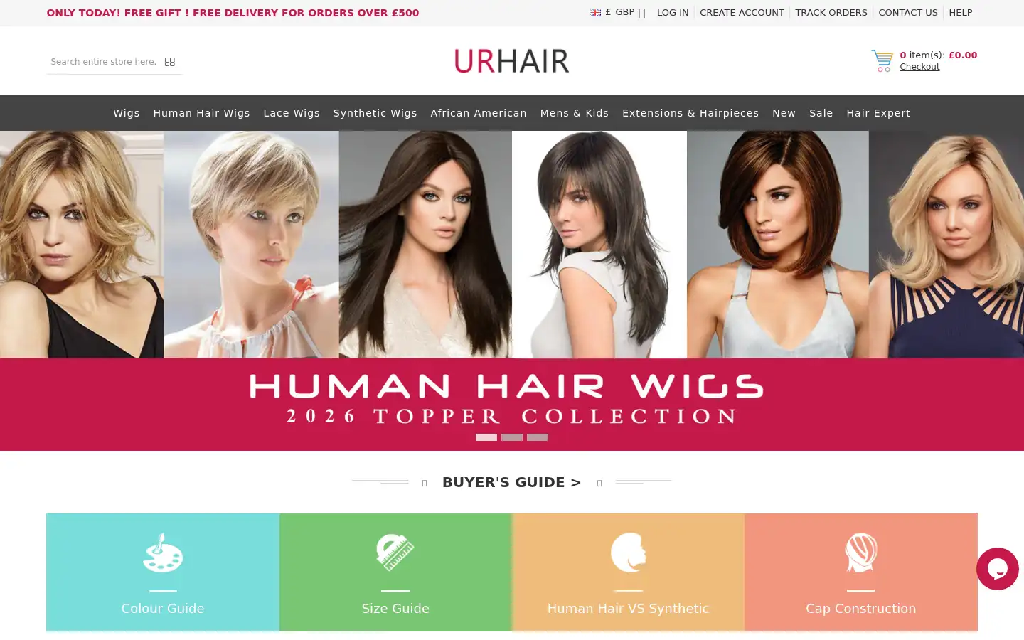 Screenshot of urhair.co.uk