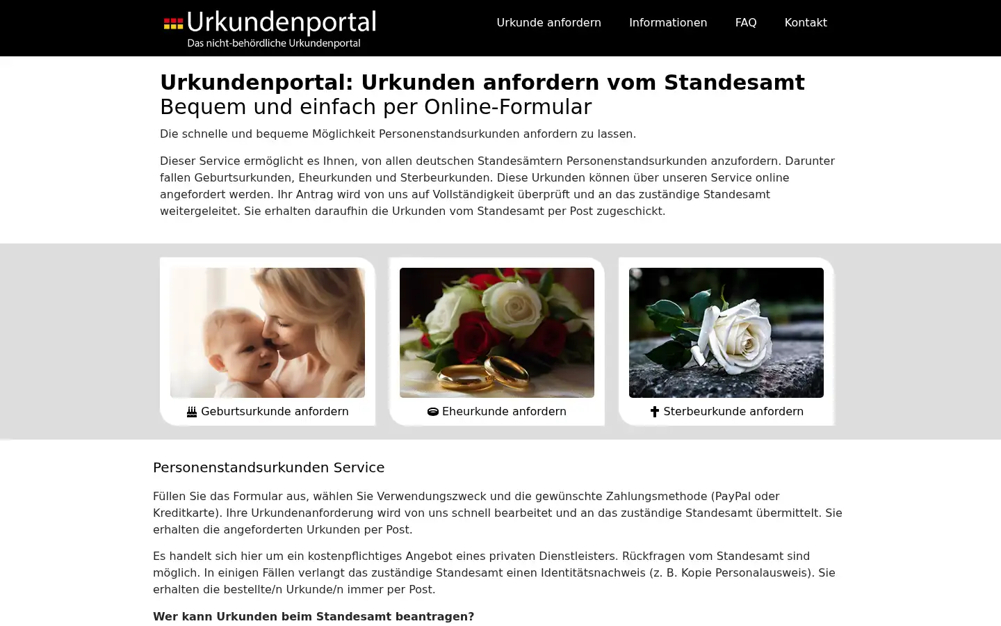 Screenshot of urkundenportal.de