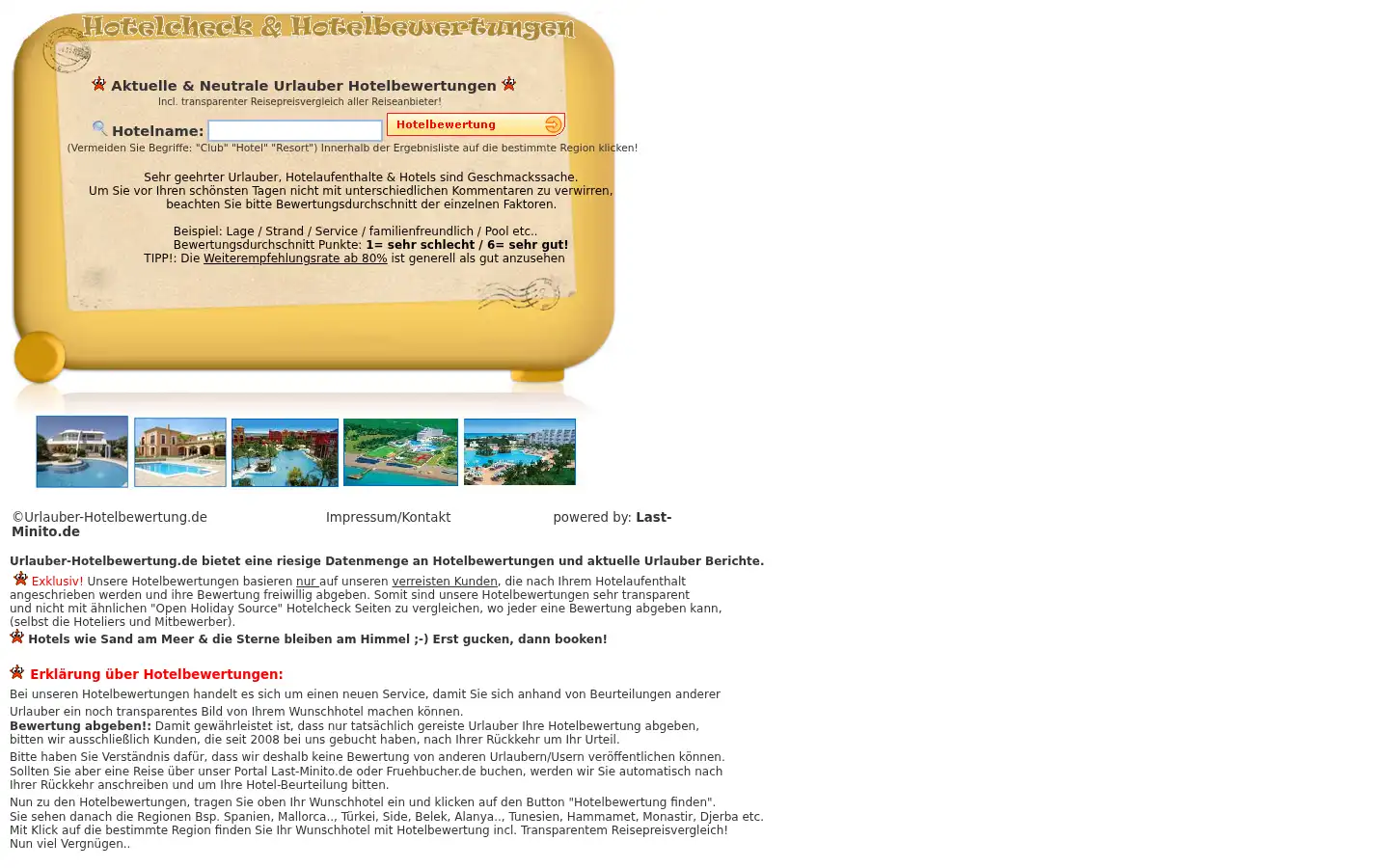 Screenshot of urlauber-hotelbewertungen.de