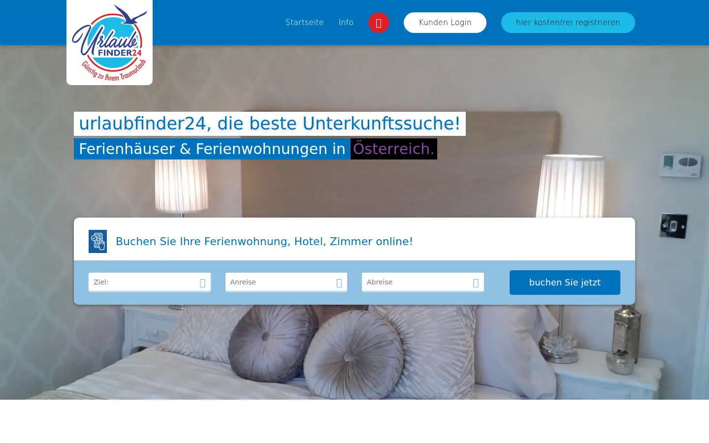 Screenshot of urlaubfinder24.de