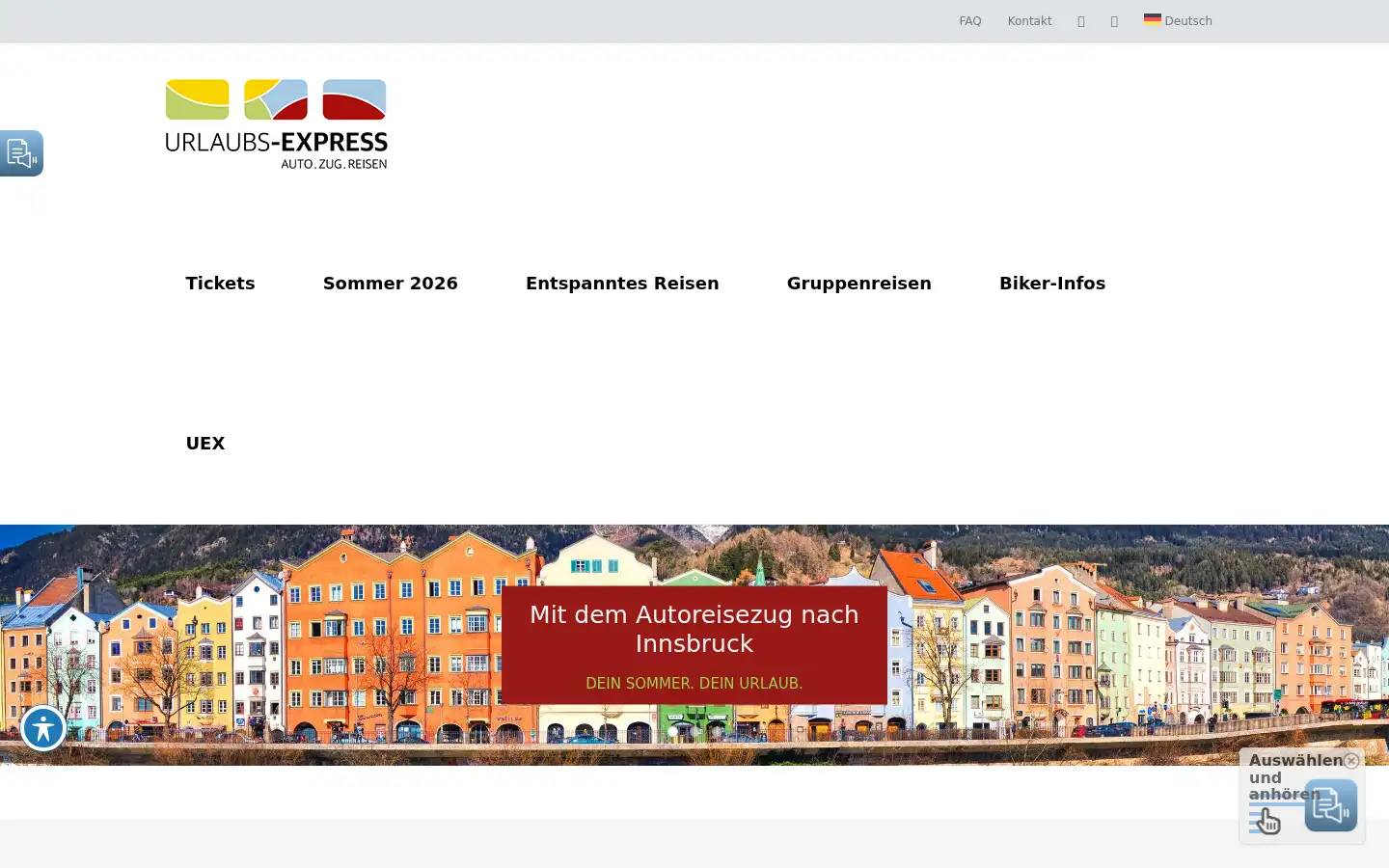 Screenshot of urlaubs-express.de