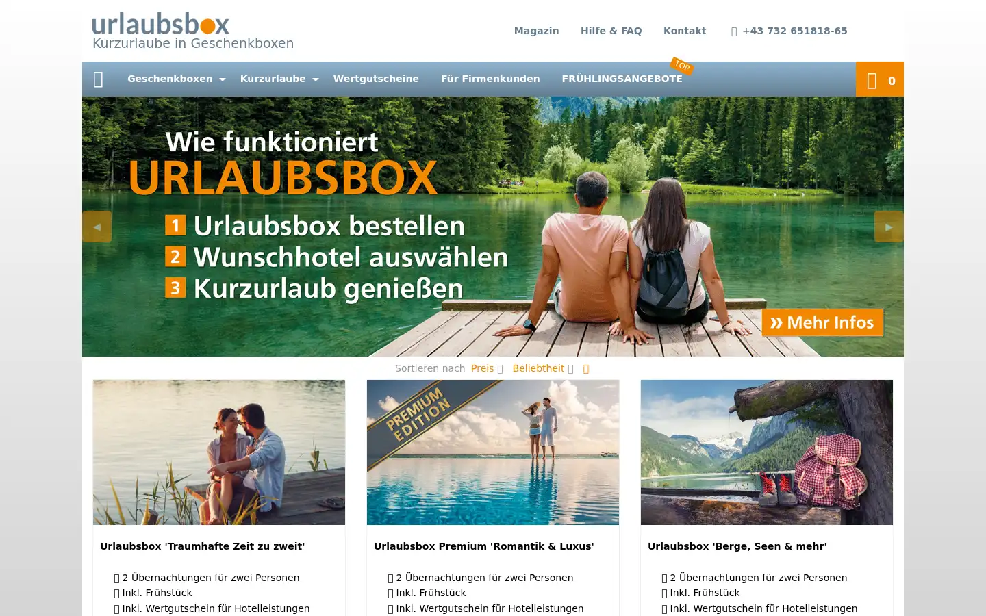 Screenshot of urlaubsbox.com