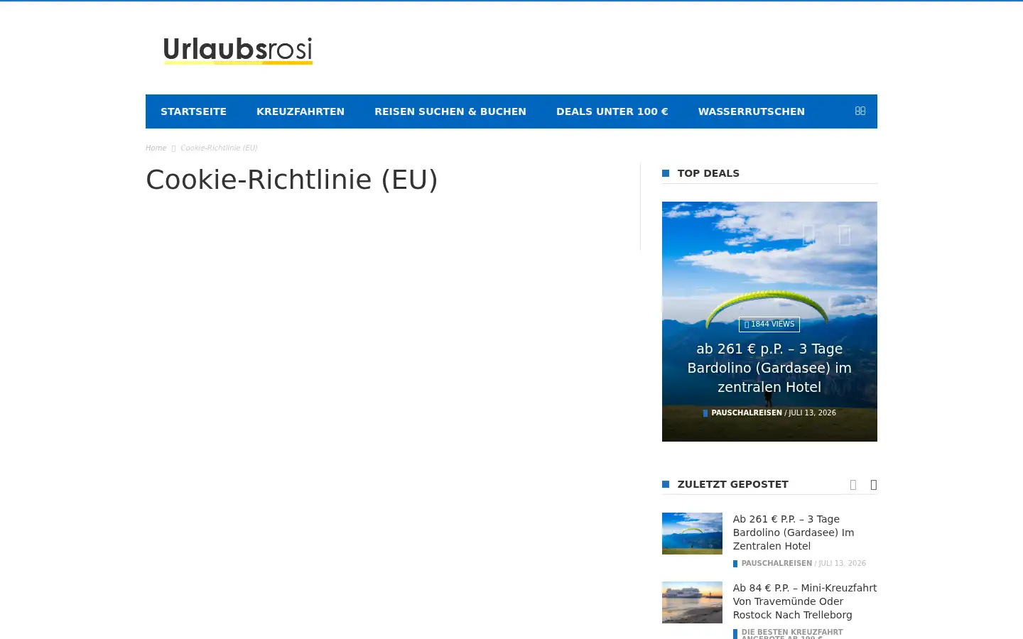 Screenshot of urlaubsrosi.de