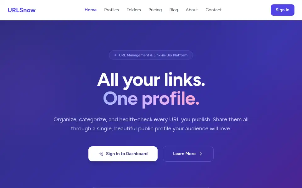Screenshot of urlsnow.com