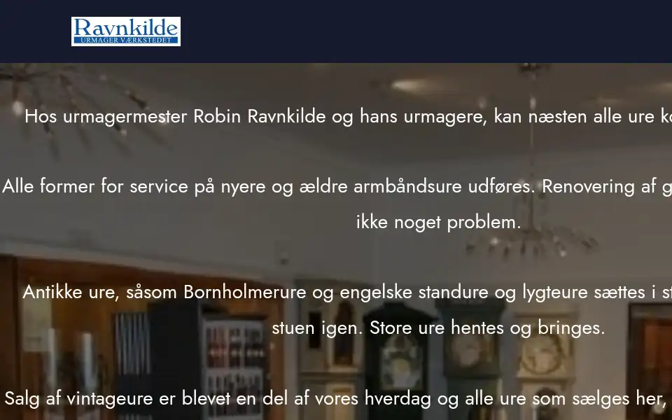 Screenshot of urmager-ravnkilde.dk