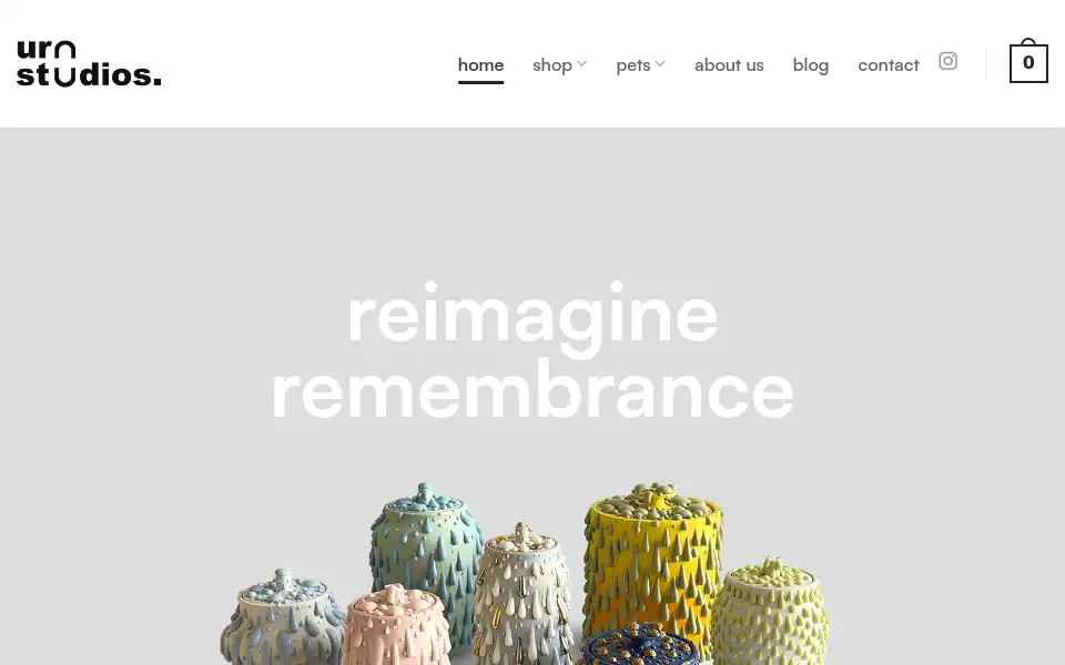 Screenshot of urnstudios.com