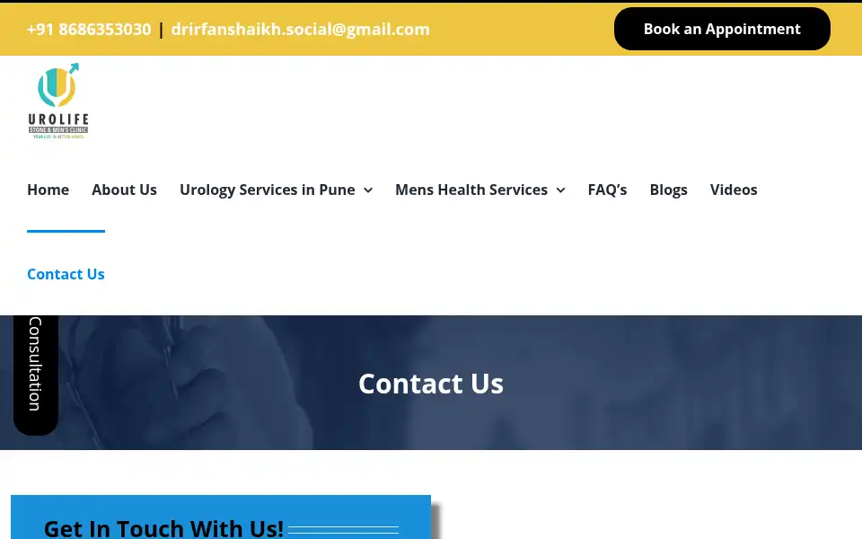 Screenshot of urolife.in