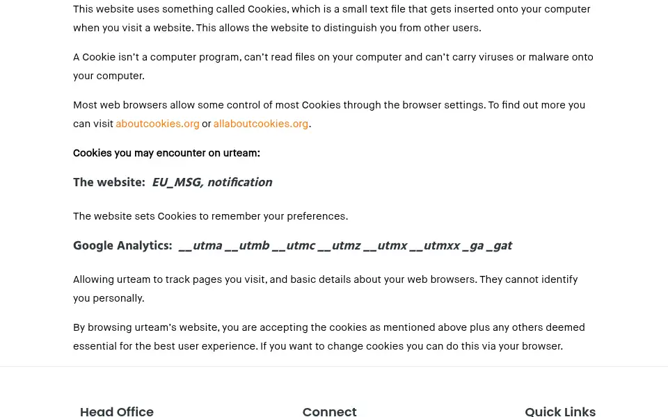 Screenshot of urteam.uk