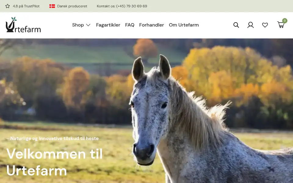 Screenshot of urtefarm.dk