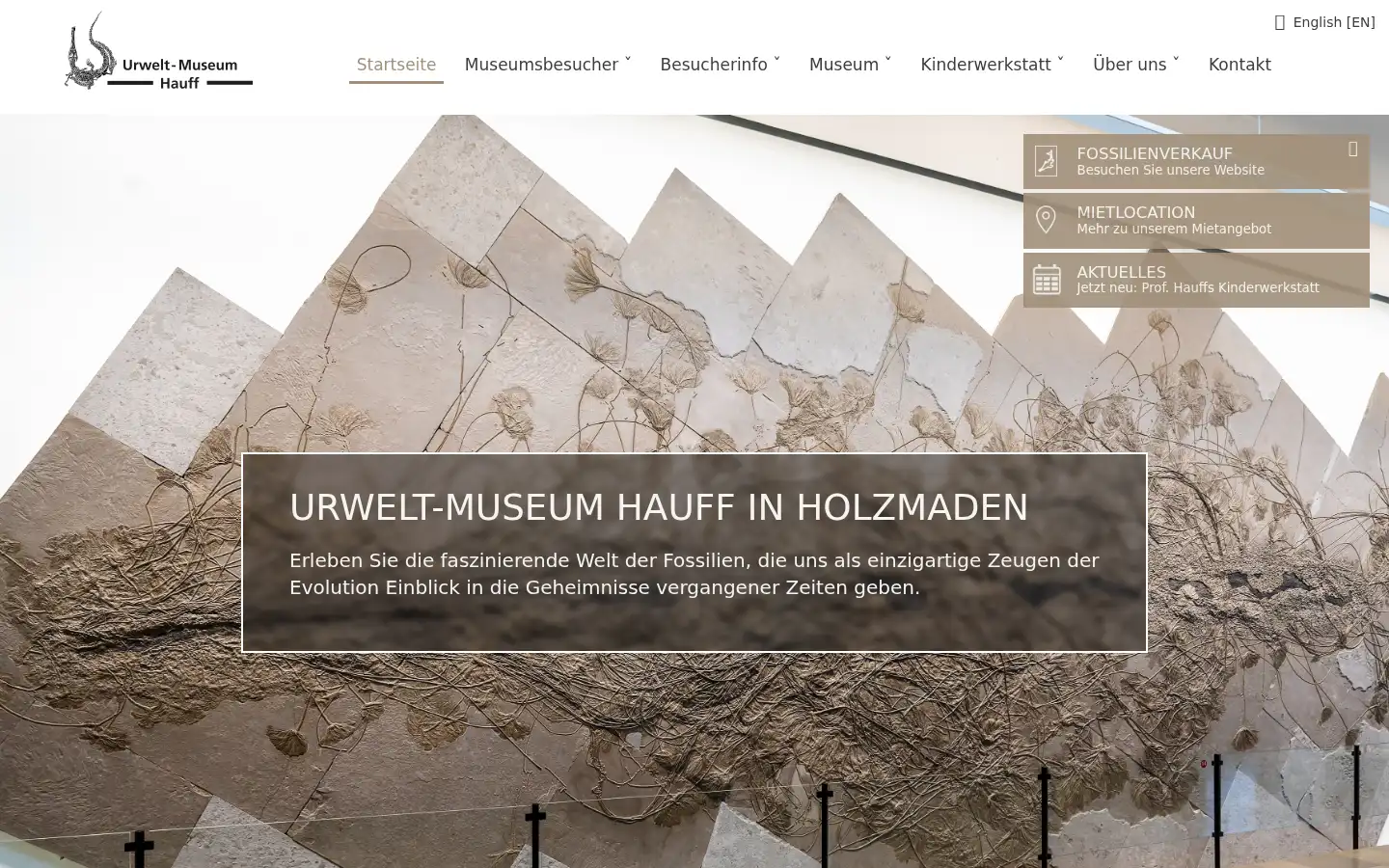Screenshot of urweltmuseum.de