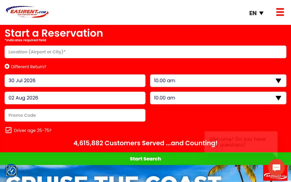 Screenshot of us.easirent.com