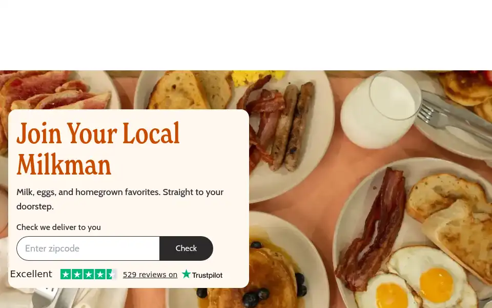 Screenshot of us.modernmilkman.com