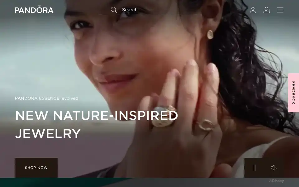Screenshot of us.pandora.net