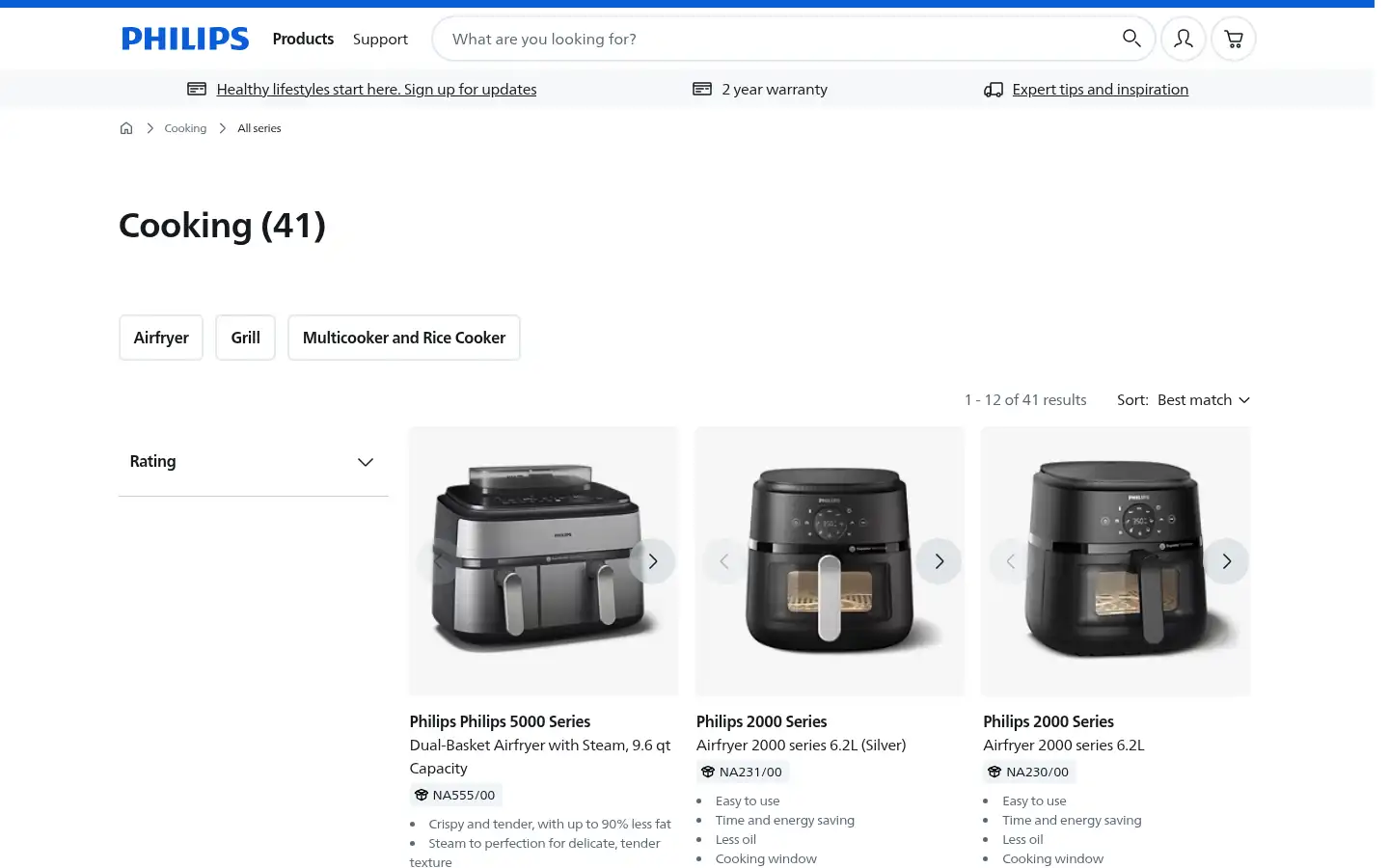 Screenshot of usa.philips.com