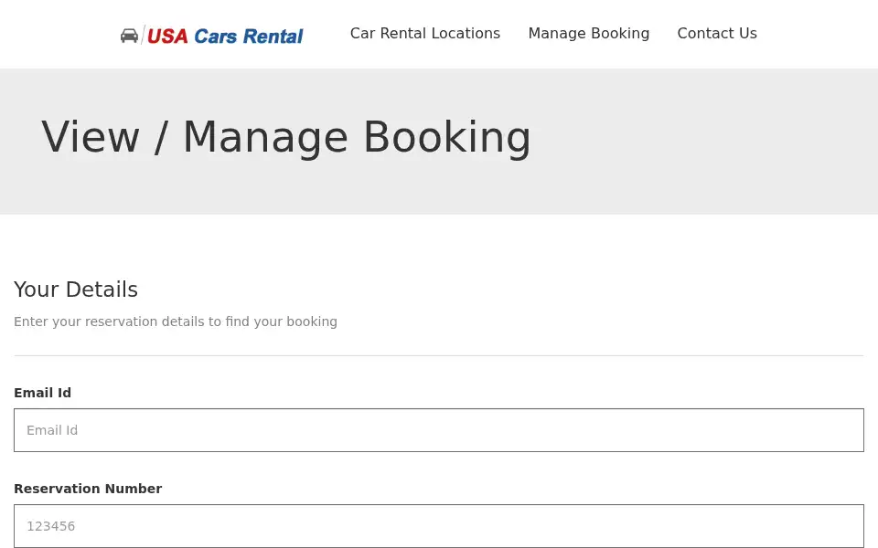 Screenshot of usacarsrental.com