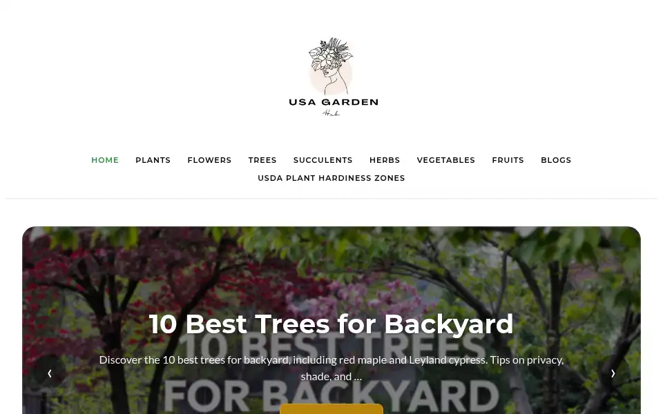 Screenshot of usagardenhub.com
