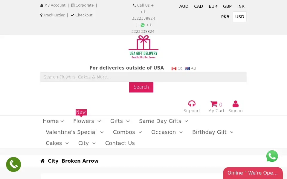 Screenshot of usagiftdelivery.com