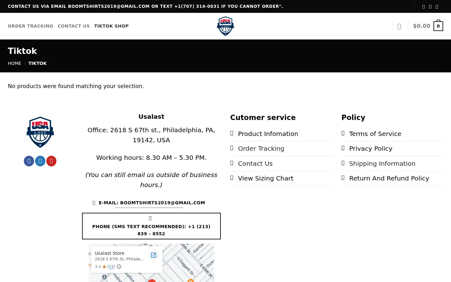 Screenshot of usalast.com