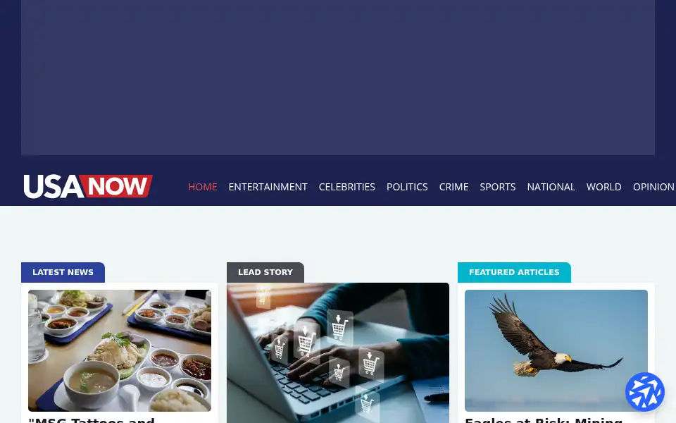 Screenshot of usanow.news