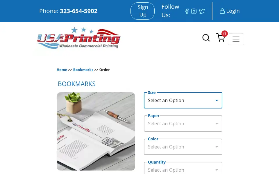 Screenshot of usaprintingtrade.com