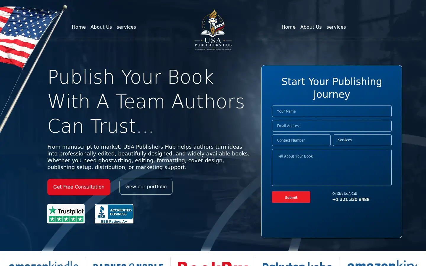 Screenshot of usapublishershub.com