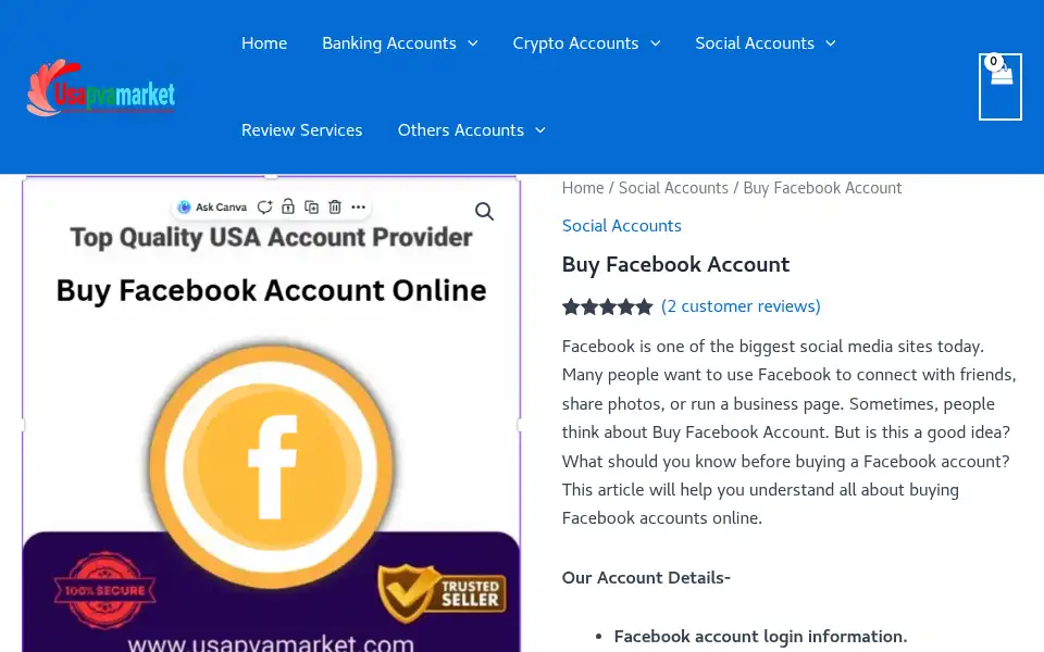 Screenshot of usapvamarket.com