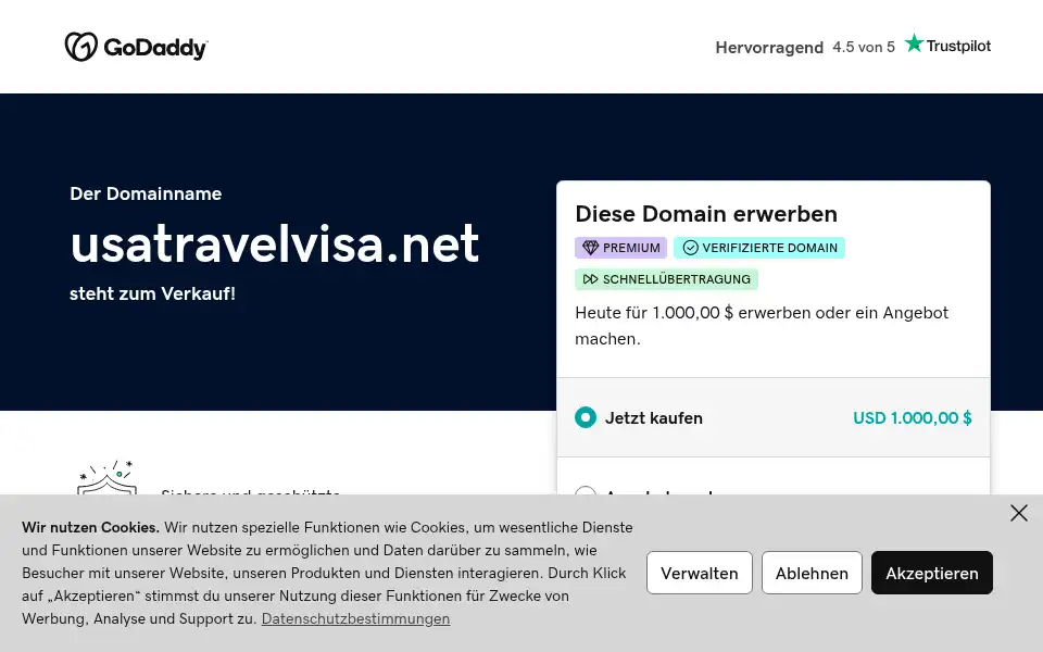 Screenshot of usatravelvisa.net