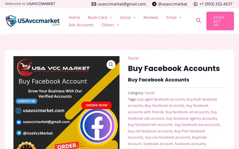 Screenshot of usavccmarket.com