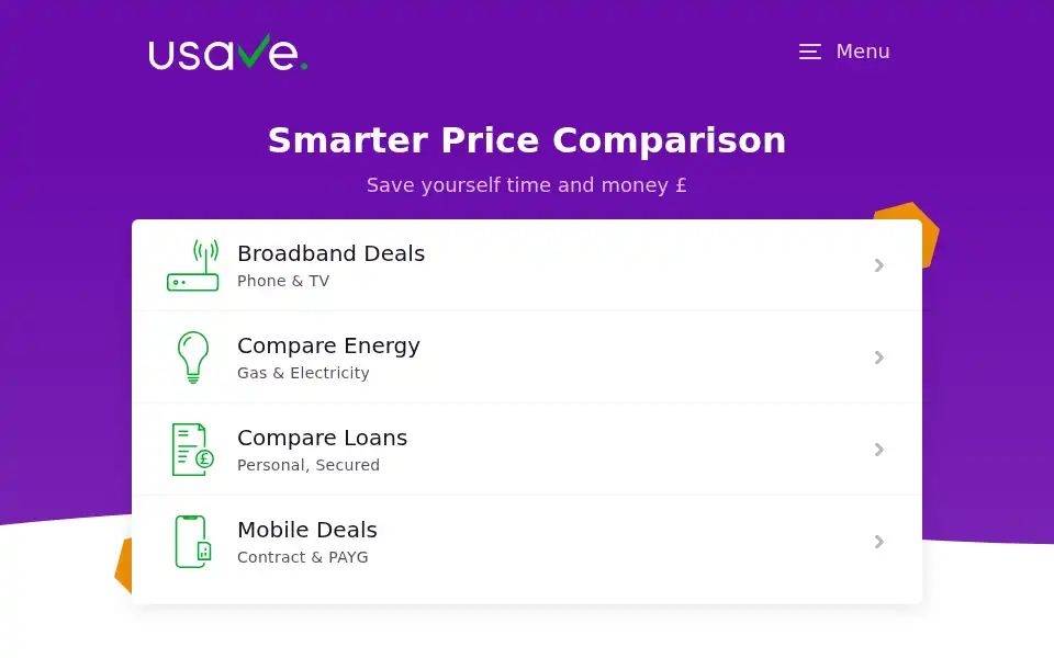 Screenshot of usave.co.uk