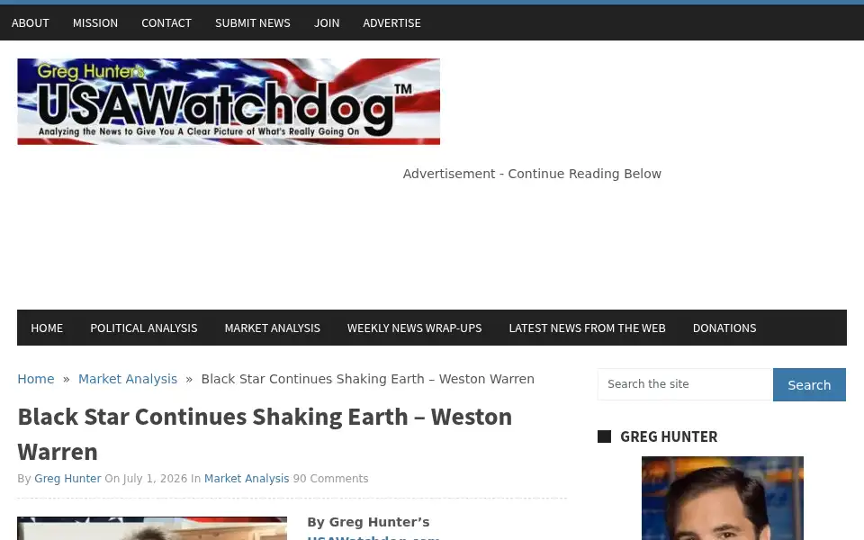 Screenshot of usawatchdog.com