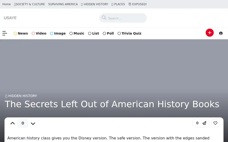 Screenshot of usaye.com