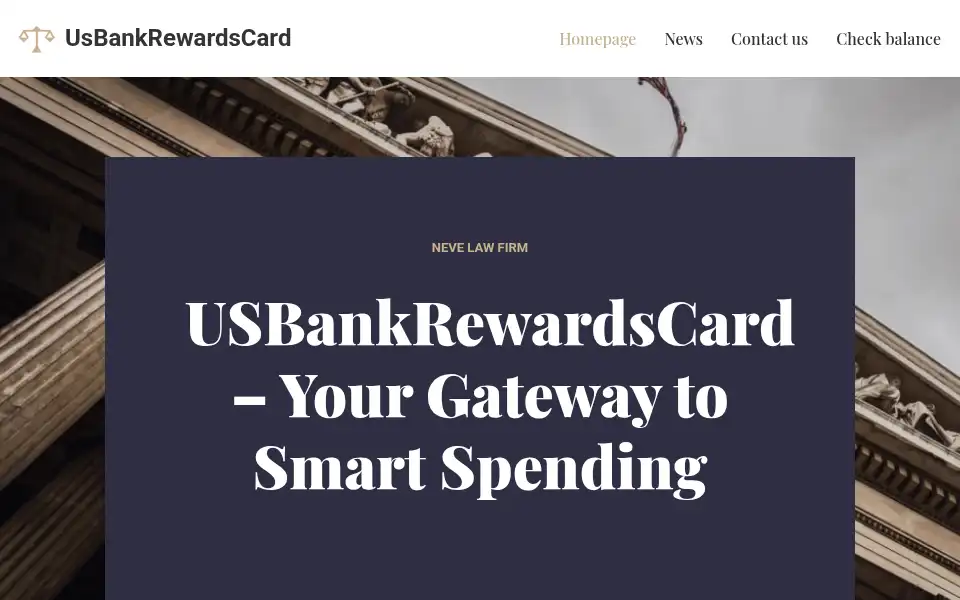 Screenshot of usbankrewardscard.net