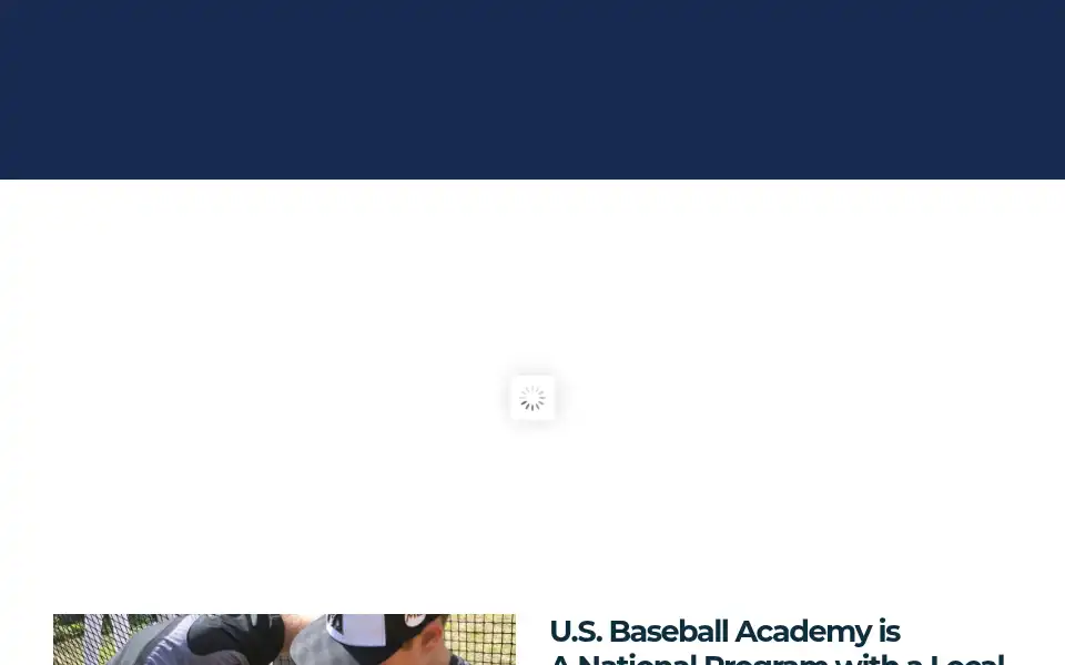 Screenshot of usbaseballacademy.com