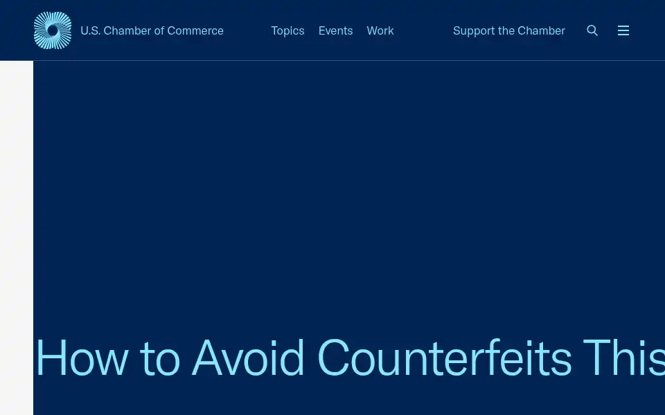 Screenshot of uschamber.com