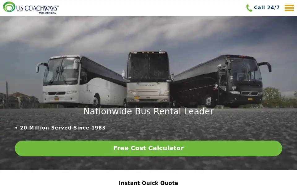 Screenshot of uscoachways.com