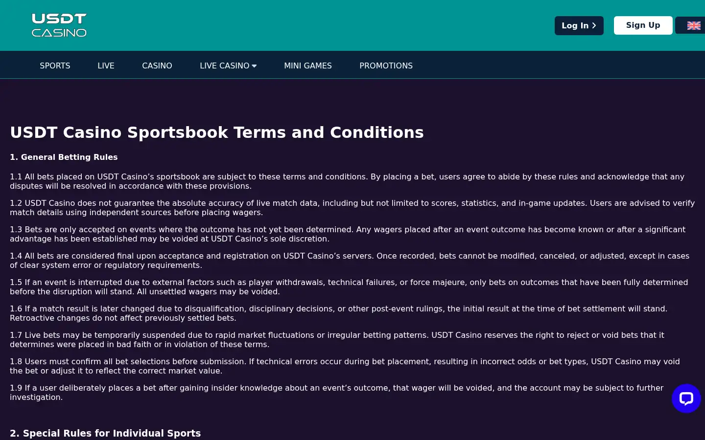 Screenshot of usdtcasino.bet