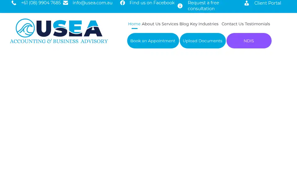 Screenshot of usea.com.au